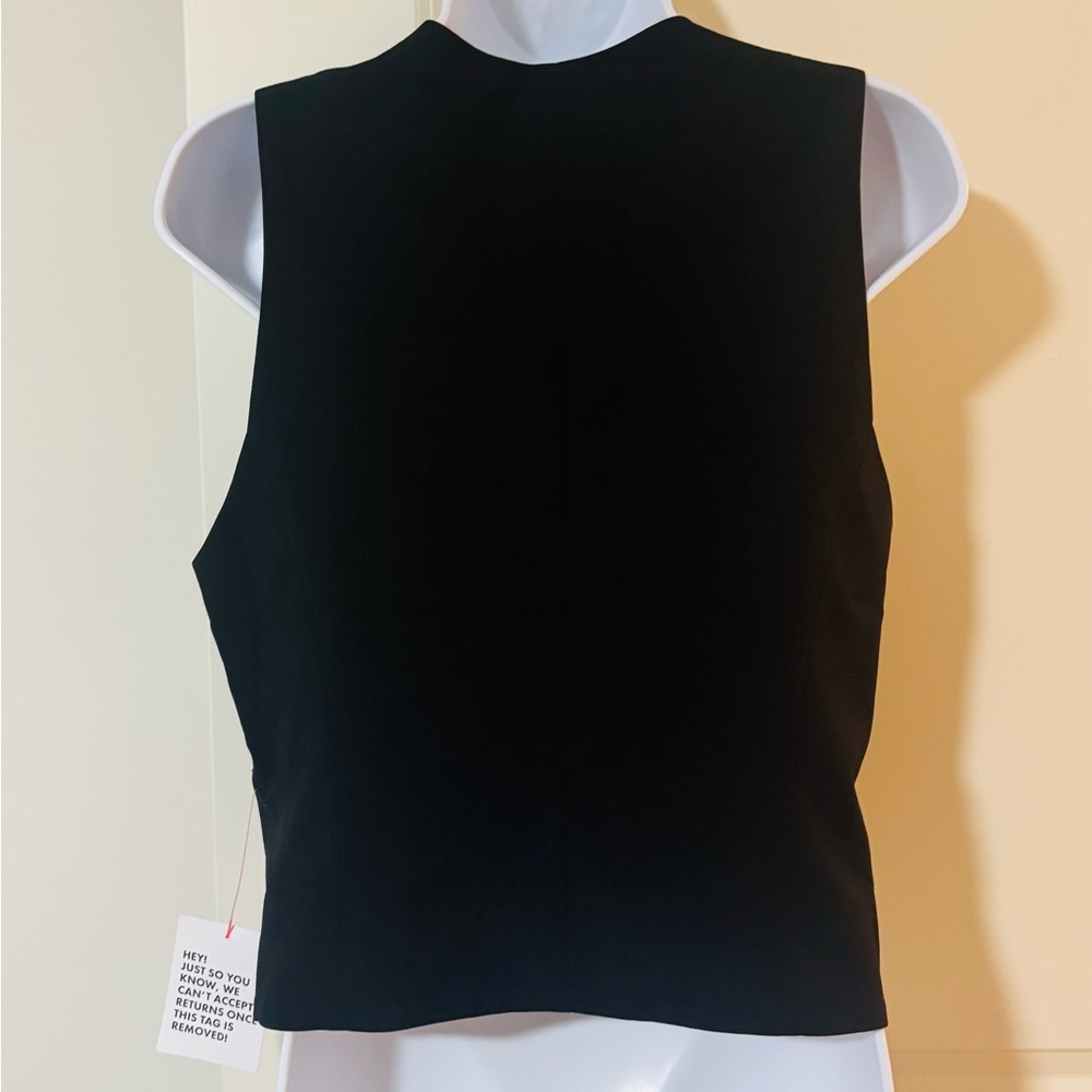 ASOS Black Button-Up Vest - Picture 4 of 5